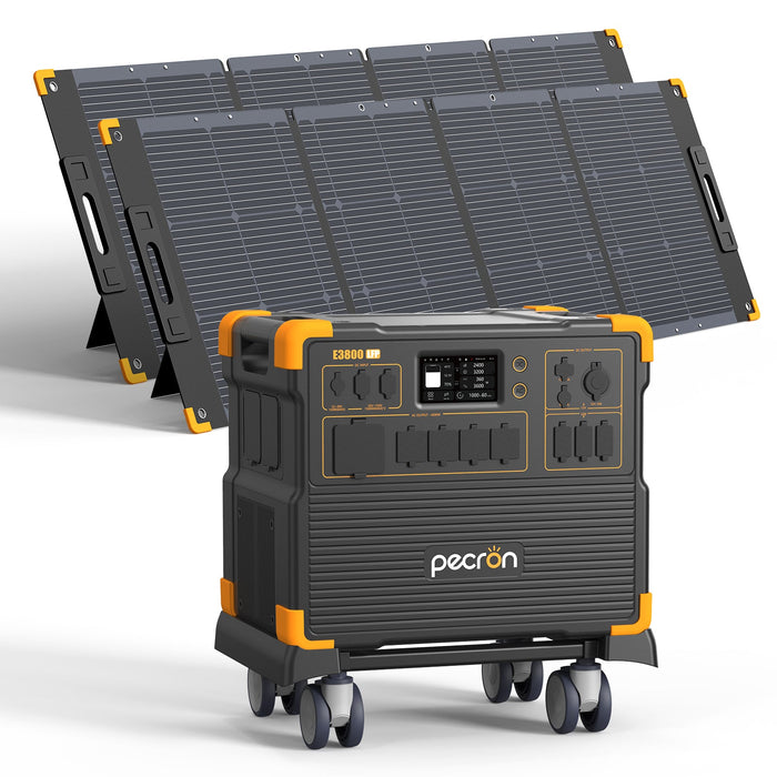 PECRON E3800LFP Portable Power Station 4200W 3840Wh with Free Cart
