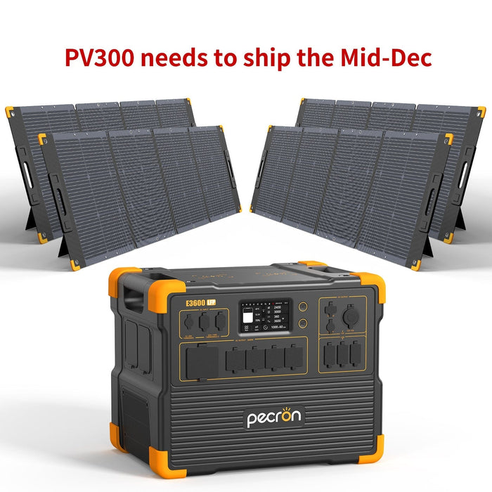 PECRON E3600LFP Solar Generator Kit 3600W 3072Wh (Pre-OIrder: ETA Mid October)