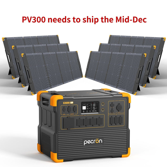 PECRON E3600LFP Solar Generator Kit 3600W 3072Wh (Pre-OIrder: ETA Mid October)