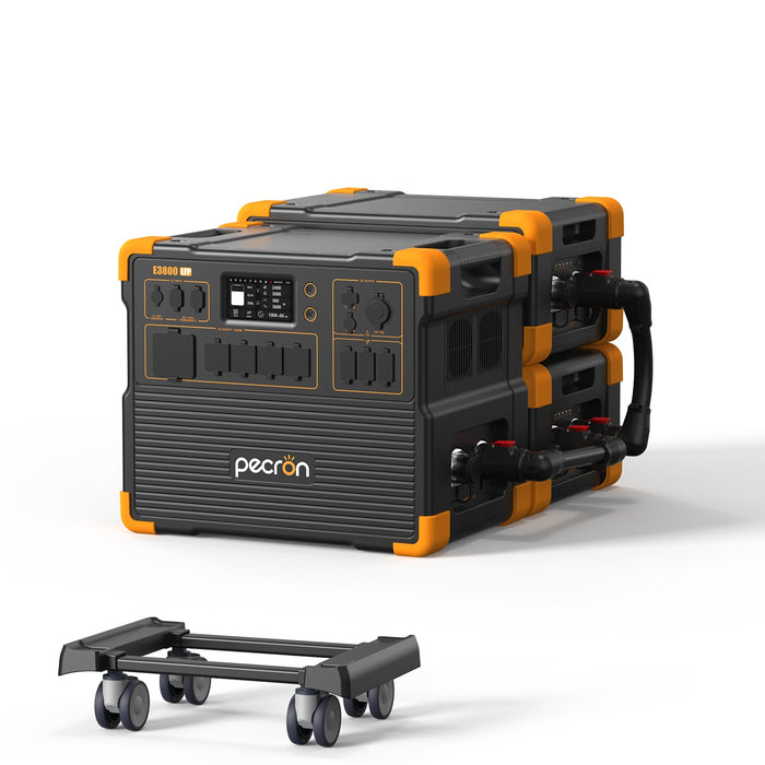 PECRON E3800LFP Portable Power Station 4200W 3840Wh with Free Cart