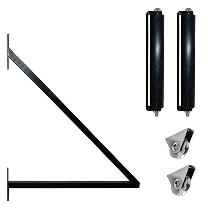 16ft Steel Sliding Driveway Gate with 5ft Pedestrian Gate
