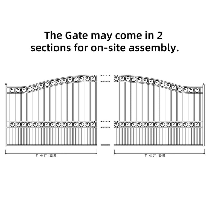 16x6 ft Steel Sliding Driveway Gate