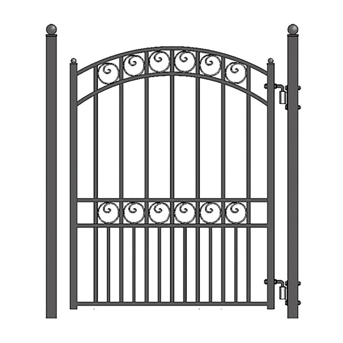 18ft Steel Sliding Driveway Gate with 5ft Pedestrian Gate