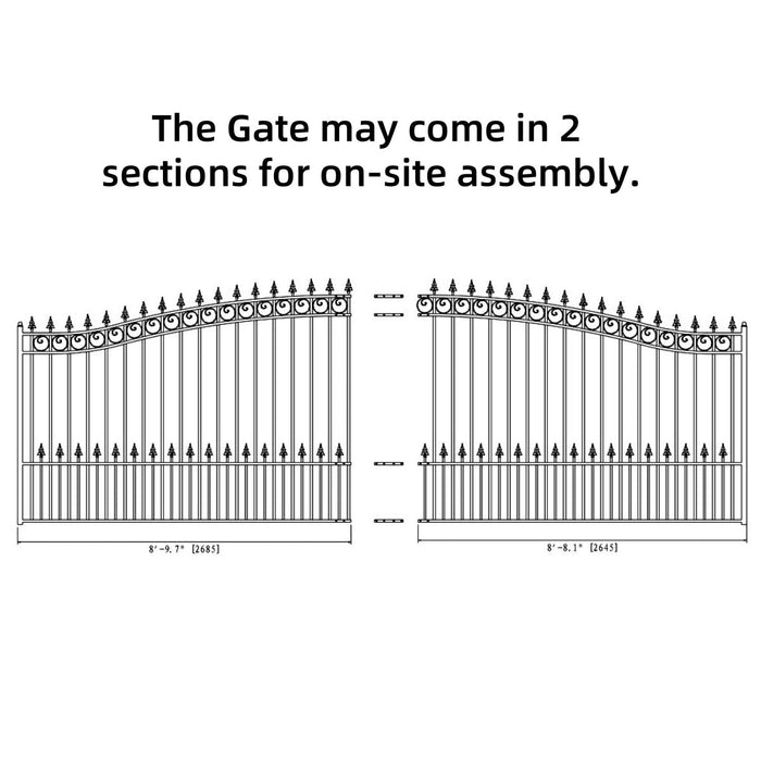 18x6 ft Steel Sliding Driveway Gate