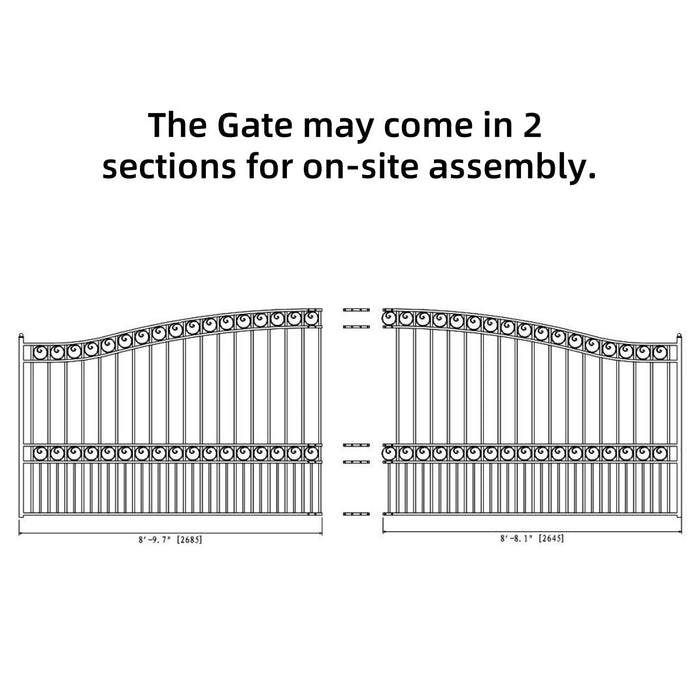 18x6 ft Steel Sliding Driveway Gate