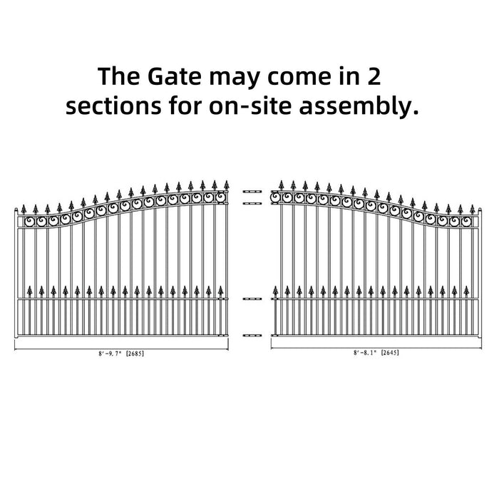 18x6 ft Steel Sliding Driveway Gate