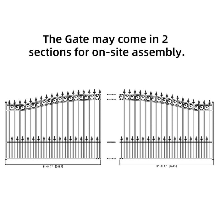 18x6 ft Steel Sliding Driveway Gate