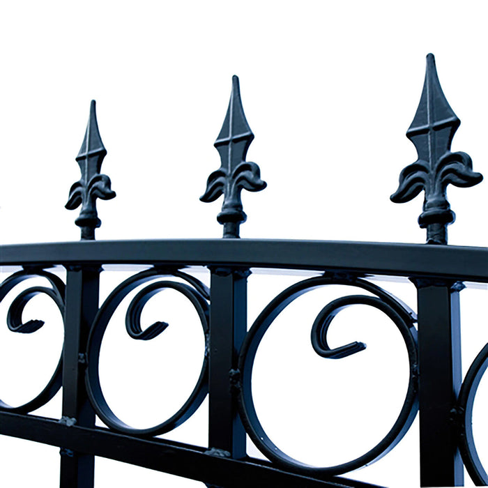 Chery Industrial 18’ x 6’ Steel Dual Swing Driveway Gate London‑Style