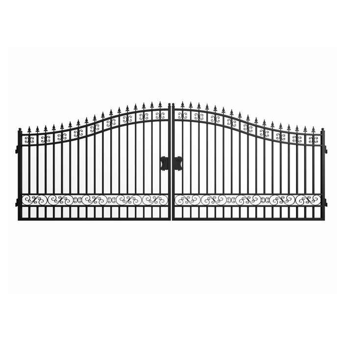 Chery Industrial 18x8 ft Steel Dual Swing Driveway Gate