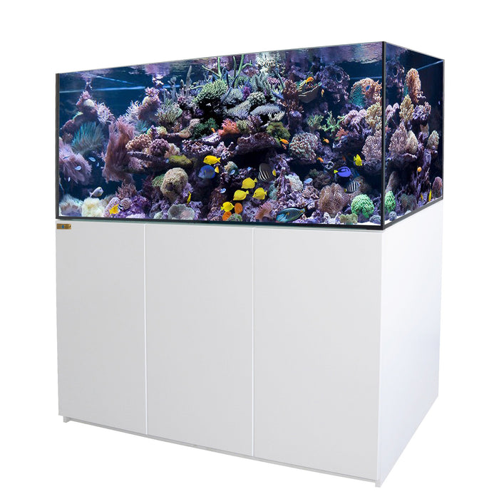 Aqua Dream 185 Gallon Coral Reef Aquarium Ultra Clear Glass Tank & Built in Sump All White - UPDATE