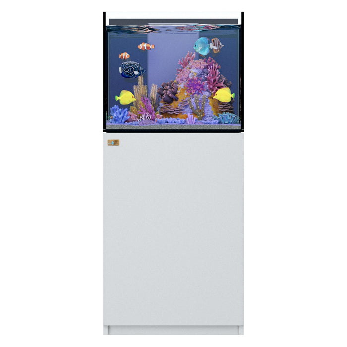 Aqua Dream 50 Gallon Reef Tank Aquarium Ultra Clear Glass & Built in Sump All White