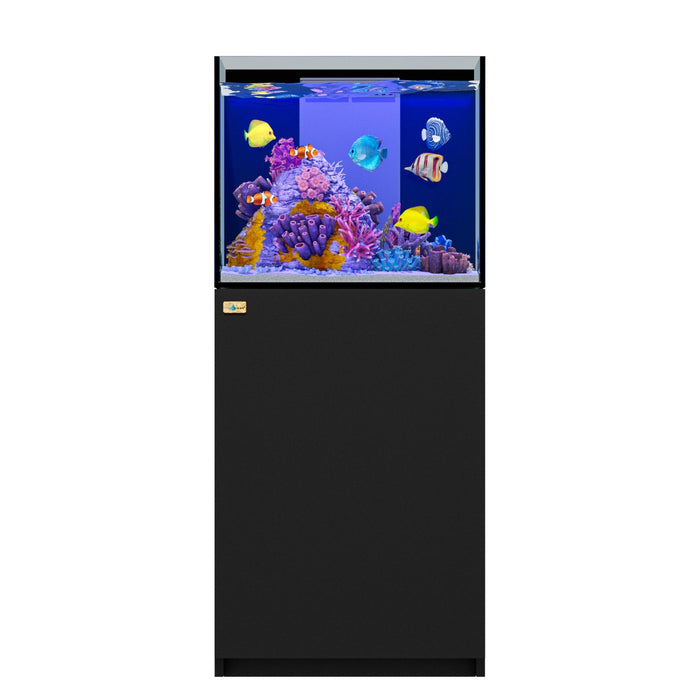 Aqua Dream 50 Gallon Coral Reef Aquarium Ultra Clear Glass Tank & Built in Sump All Black