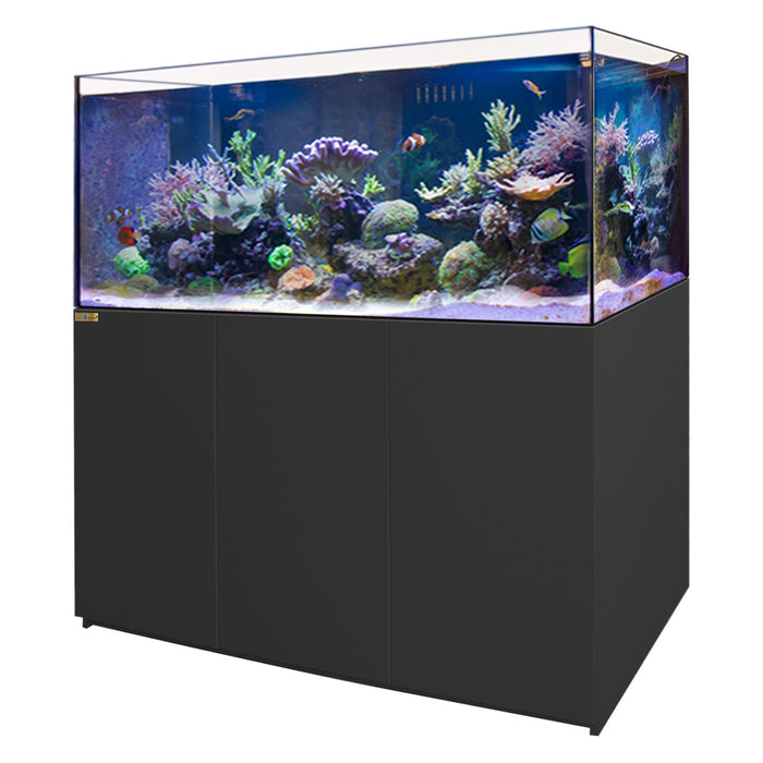 Aqua Dream 220 Gallon Coral Reef Aquarium Ultra Clear Glass Tank & Built in Sump All Black - UPDATE