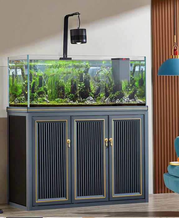 Aqua Dream 175 Gallon Plants Ranchu Aquarium with Ultra Clear Glass and Built in Sump All Black