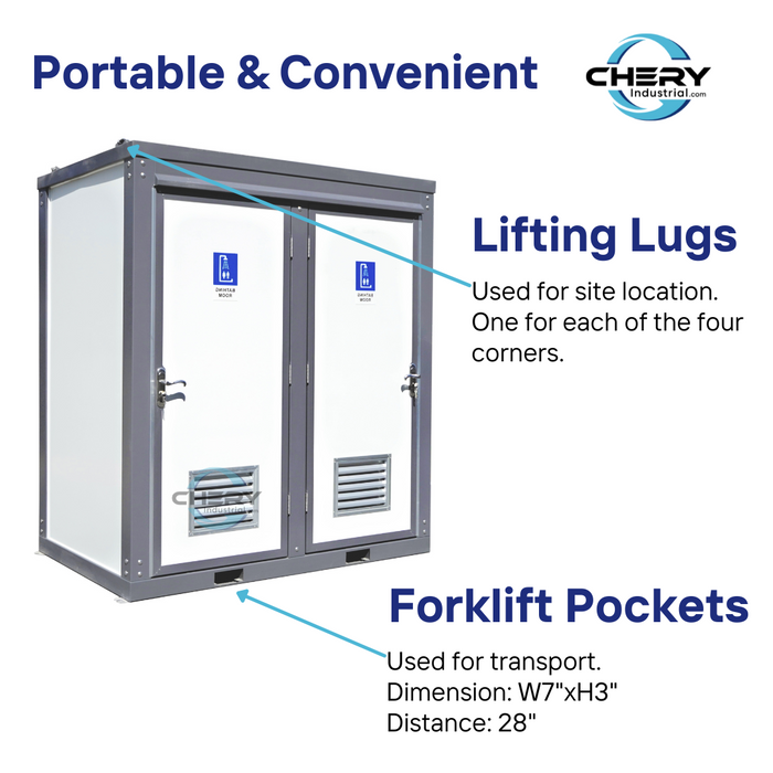 Chery Industrial Bastone 2 Private Mobile Shower Room Portable Bathroom Unit