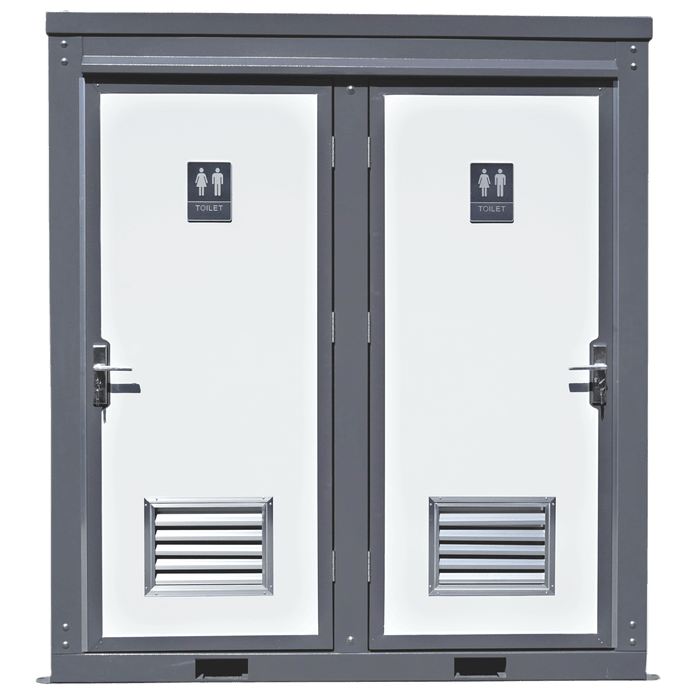 2 Private Toilet Stalls Portable Restroom