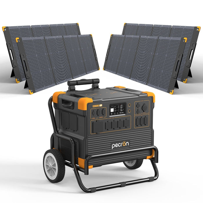 PECRON E3600LFP Solar Generator Kit 3600W 3072Wh (Pre-OIrder: ETA Mid October)
