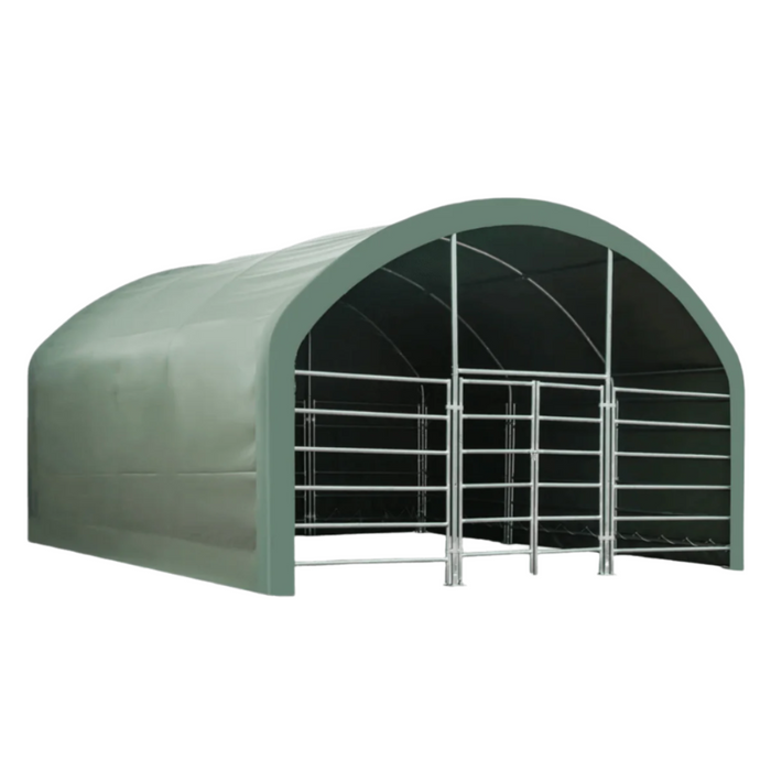 20’ x 20’ Livestock Corral Shelter with Front Door