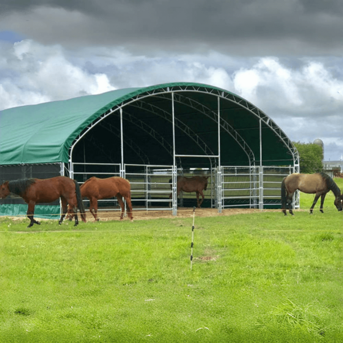 20’ x 20’ Livestock Corral Shelter with Front Door