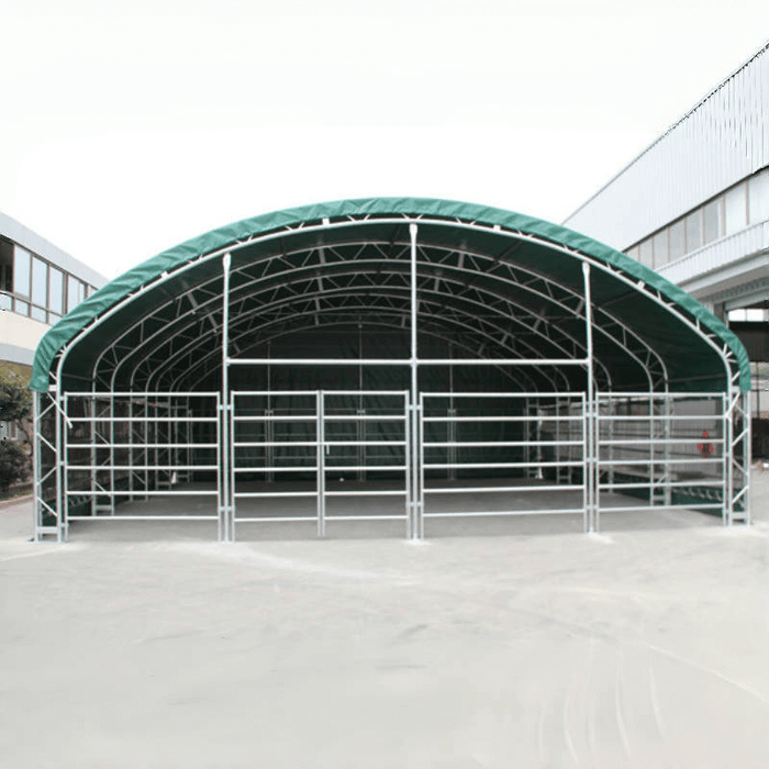 20’ x 20’ Livestock Corral Shelter with Front Door