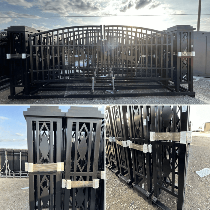 Chery Industrial 20ft Wrought Steel Garden Driveway Gate with Post