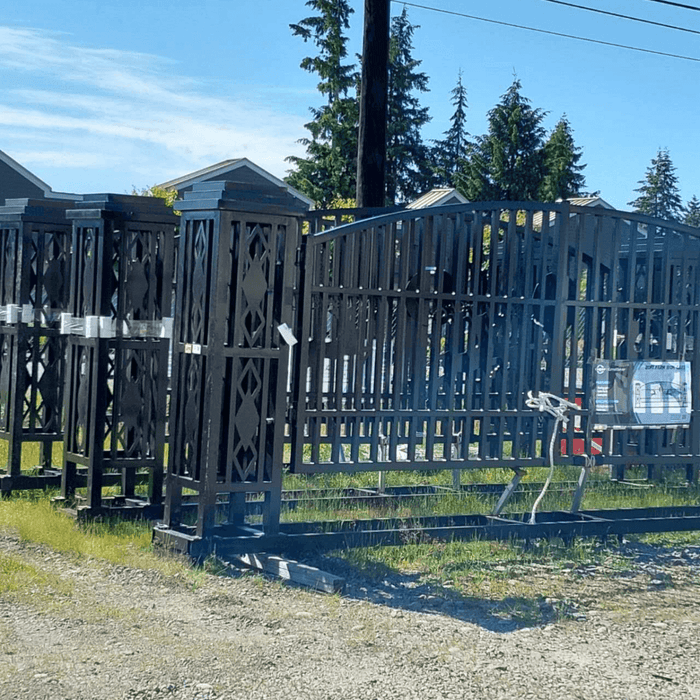Chery Industrial 20ft Wrought Steel Garden Driveway Gate with Post