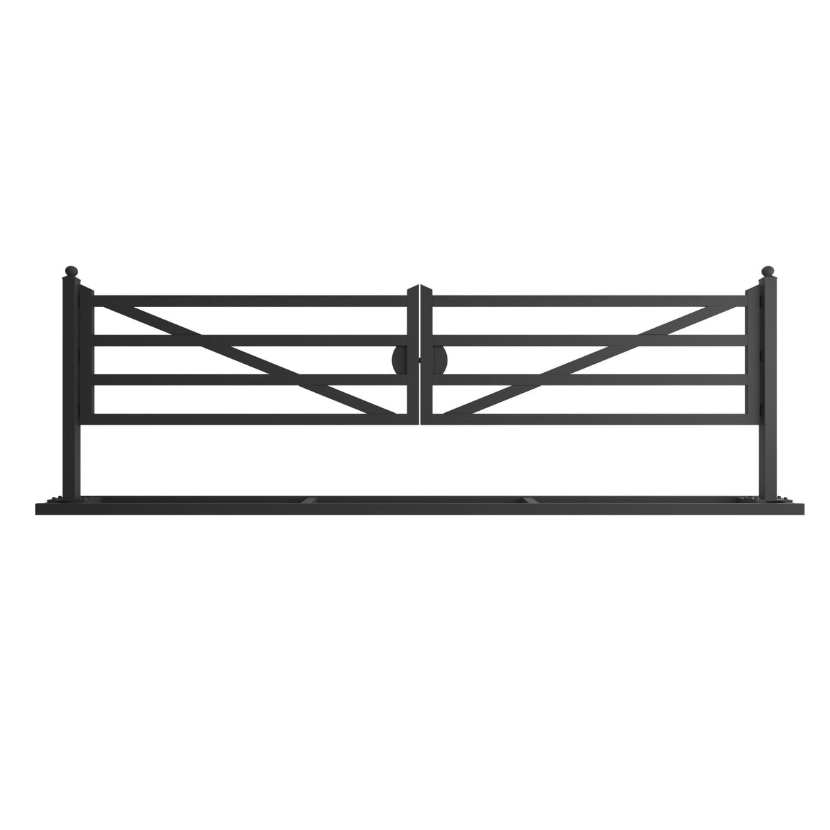 Chery Industrial 20ft Farm Metal Driveway Gate with Diagonal Tubes ...