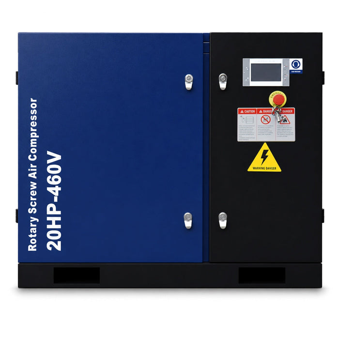74CFM Rotary Screw Air Compressor, 20HP, 125PSI, 460V 3PHASE 60HZ