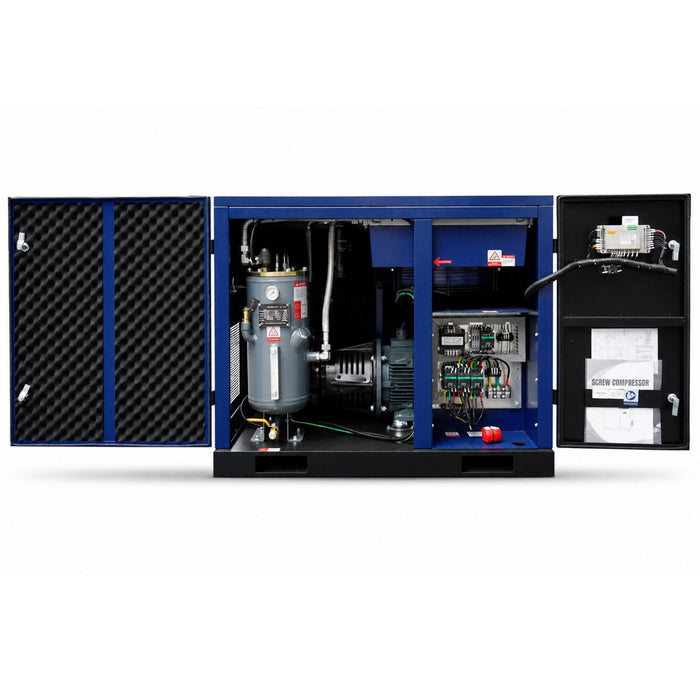 74CFM Rotary Screw Air Compressor, 20HP, 125PSI, 460V 3PHASE 60HZ