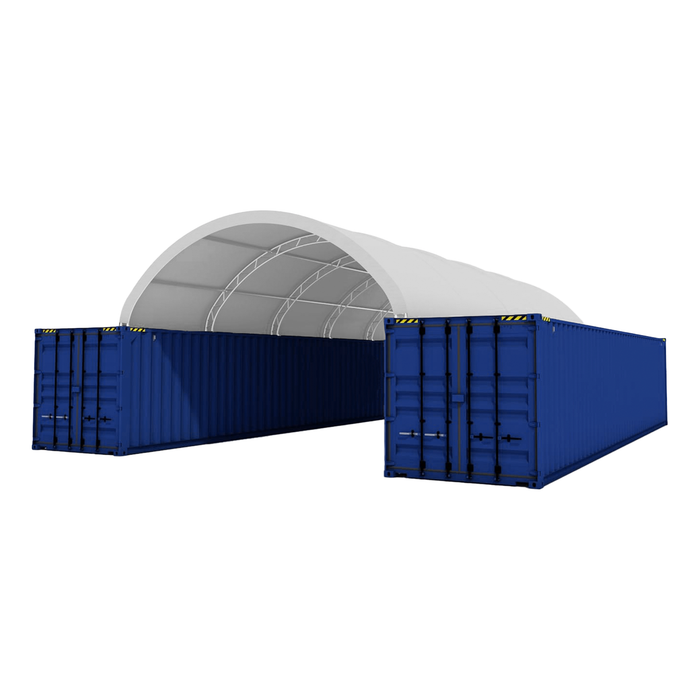 Chery Industrial Fortified Double Truss Container Shelter 20′ W × 40′ L × 6.6′ H