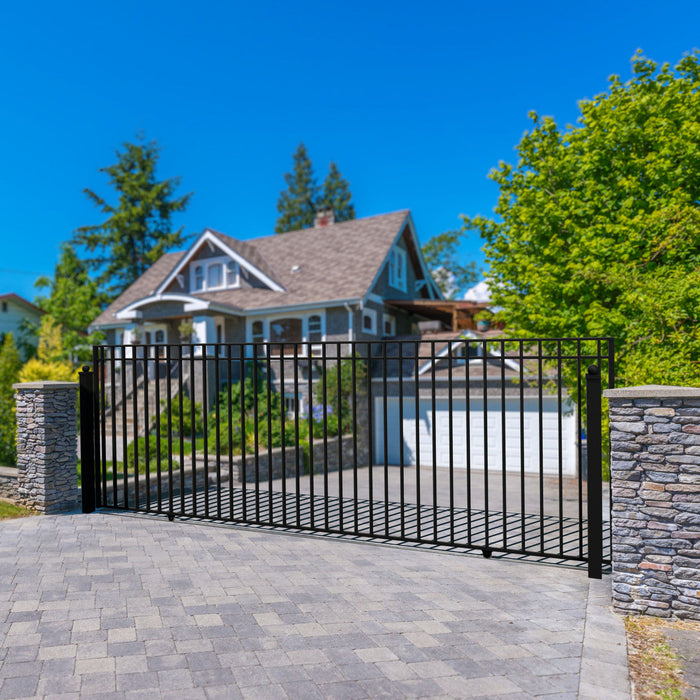 20x6 ft Steel Sliding Driveway Gate - MADRID Style