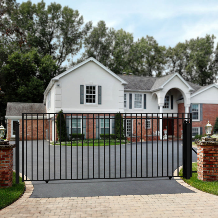 25x6 ft Steel Sliding Driveway Gate - MADRID Style