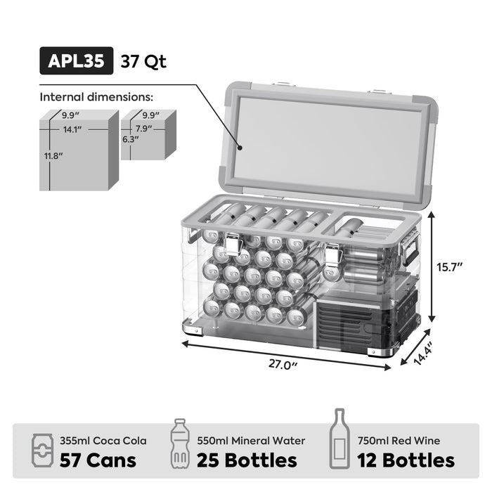 ICECO APL35 Ultra-light Dual Zone Aluminum Freezer with Battery Shipped Out By Mid-October