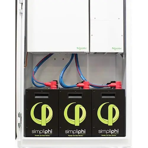 Simpliphi, A-4PHI-SCH-Pro, Access With Schneider XW 6848-Pro, 120/240VAC, 4 Phi 3.8, LFP Batteries (Lithium Iron Phosphate), 3R Enclosure, UL-1973