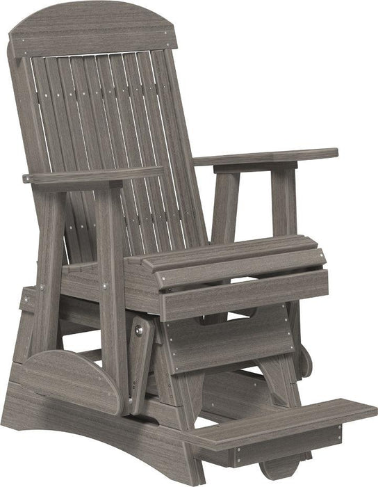 LuxCraft Recycled Plastic Counter Height 2' Classic Highback Balcony Glider