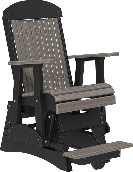 LuxCraft Recycled Plastic Counter Height 2' Classic Highback Balcony Glider