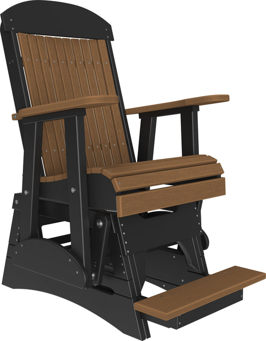 LuxCraft Recycled Plastic Counter Height 2' Classic Highback Balcony Glider