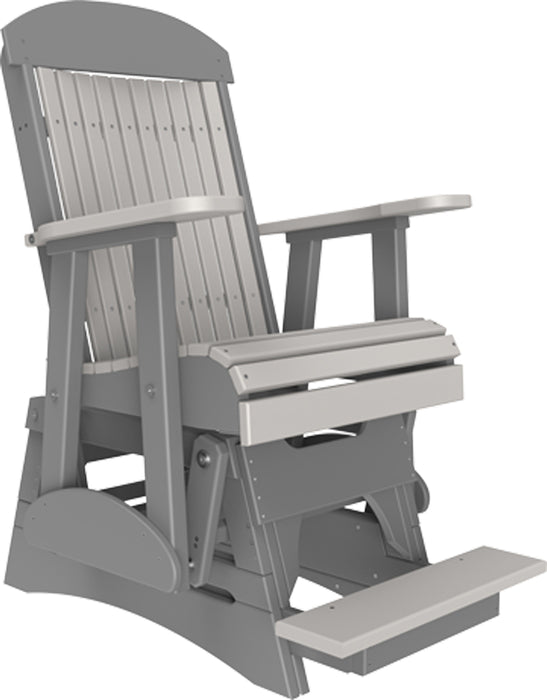 LuxCraft Recycled Plastic Counter Height 2' Classic Highback Balcony Glider