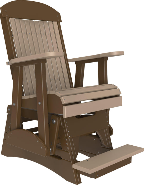 LuxCraft Recycled Plastic Counter Height 2' Classic Highback Balcony Glider