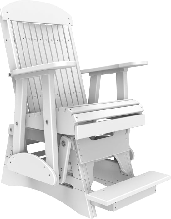 LuxCraft Recycled Plastic Counter Height 2' Classic Highback Balcony Glider
