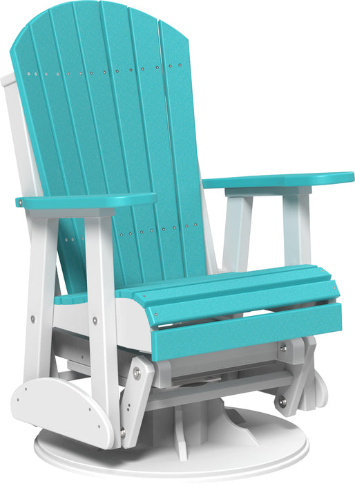 LuxCraft Recycled Plastic 2' Adirondack Swivel Glider Chair