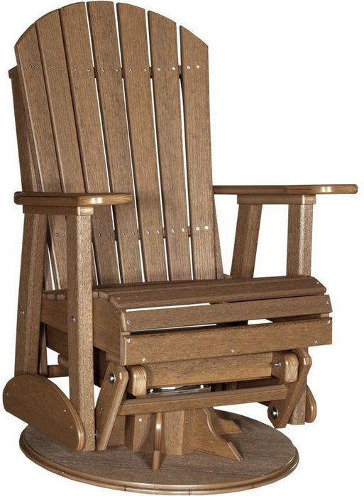 LuxCraft Recycled Plastic 2' Adirondack Swivel Glider Chair