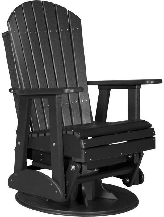 LuxCraft Recycled Plastic 2' Adirondack Swivel Glider Chair