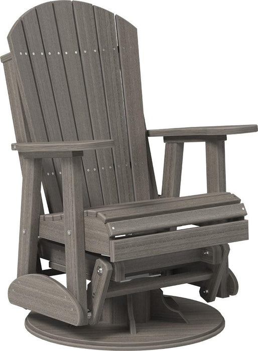 LuxCraft Recycled Plastic 2' Adirondack Swivel Glider Chair