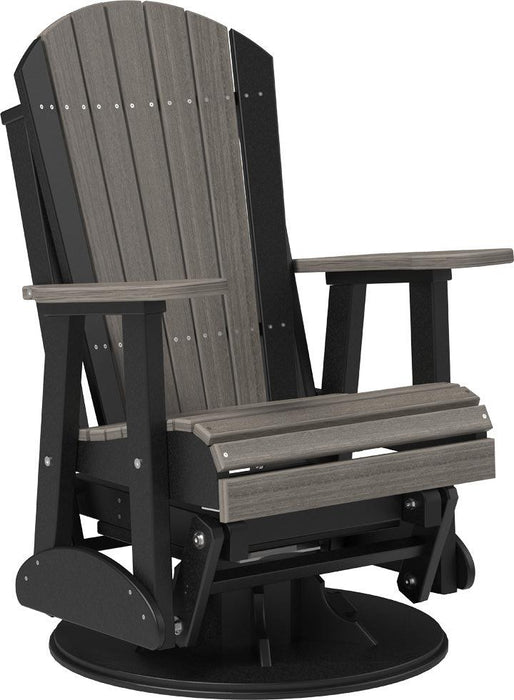 LuxCraft Recycled Plastic 2' Adirondack Swivel Glider Chair