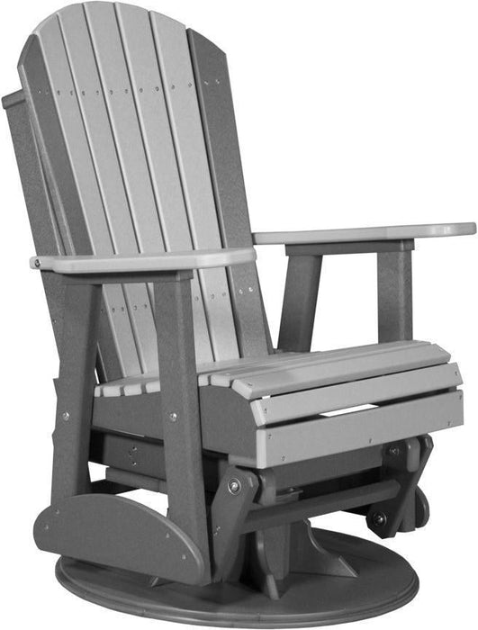 LuxCraft Recycled Plastic 2' Adirondack Swivel Glider Chair