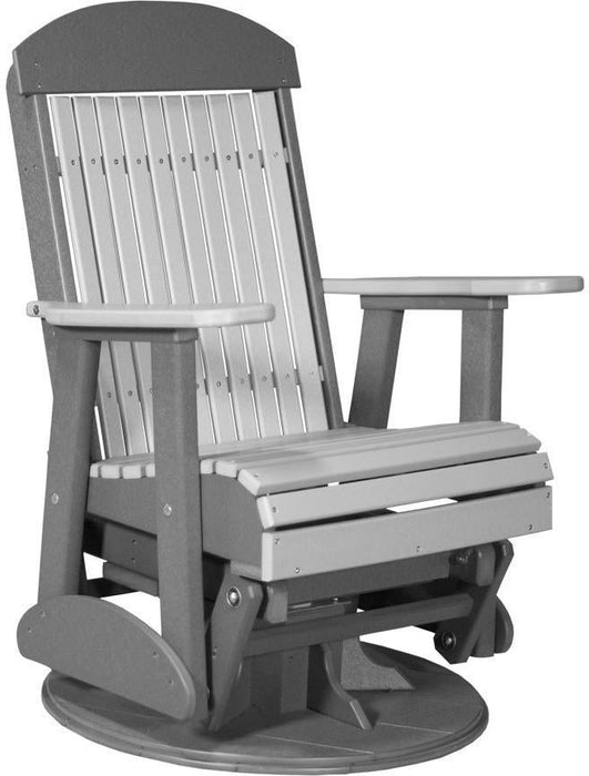 LuxCraft Classic Highback Recycled Plastic 2ft Swivel Glider Chair
