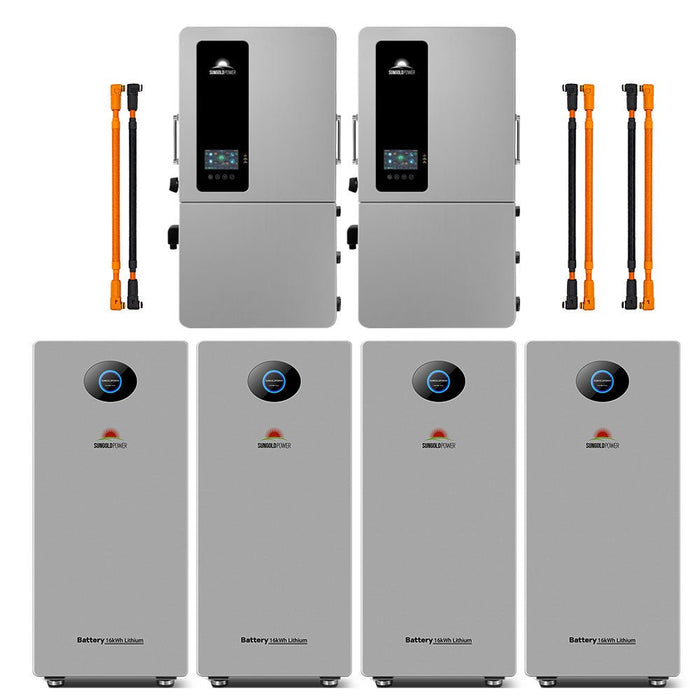 SunGoldPower Hybrid Inverter and PowerMax Battery Bundle 12-24kW 16.07-96.42kWh - SGE-12K18MAX