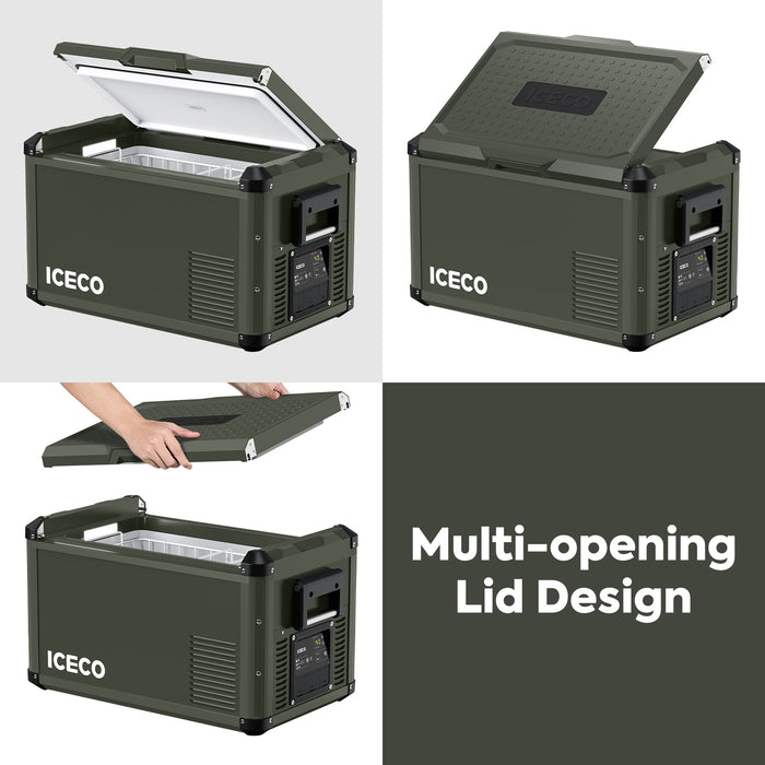 ICECO NEW！37QT VL35ProS Olive 12V Metal Single Zone Fridge Freezer