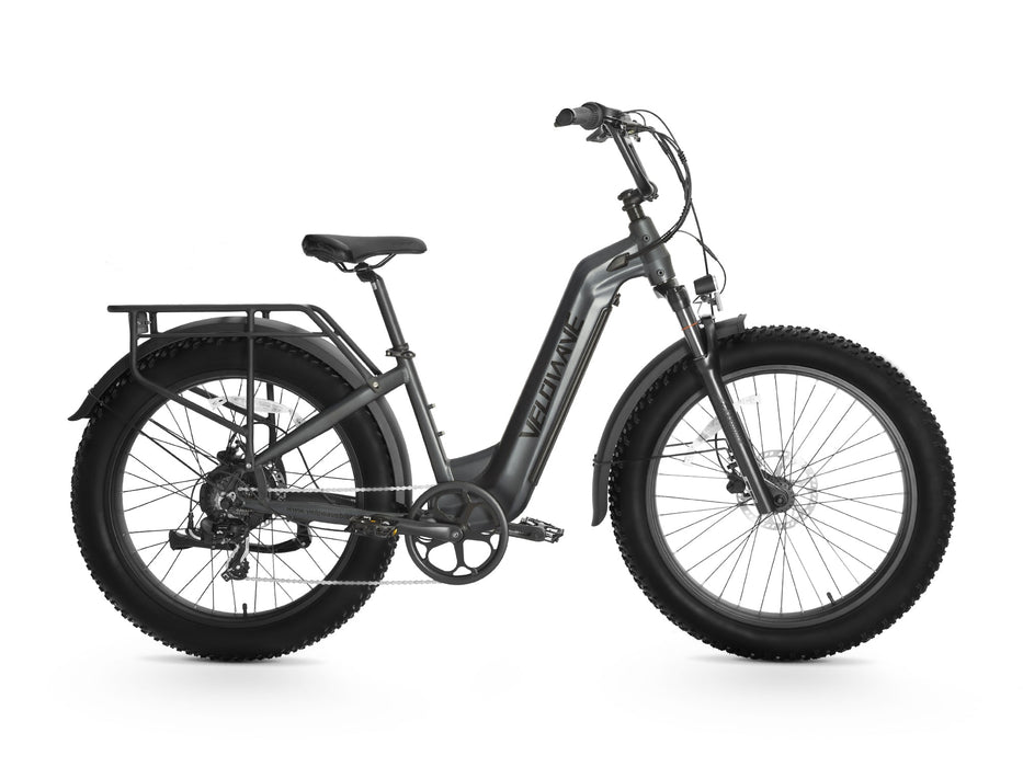 Velowave Ranger Step-Thru 2.0 Electric Bike – 750W Motor, 48V 15Ah Battery, 26×4.0 Tires
